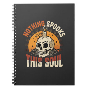 Halloween Tapferer Skelett Nacht Notizblock
