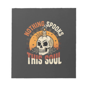 Halloween Tapferer Skelett Nacht Notizblock