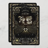 Halloween Tarot Card Einladung zum Hochzeitsfeiern (Vorne/Hinten)