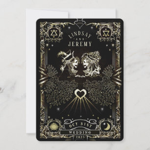Halloween Tarot Card Einladung zur Hochzeit