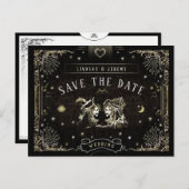 Halloween Tarot Card Matching Rett Date PostCard Einladungspostkarte (Vorne/Hinten)