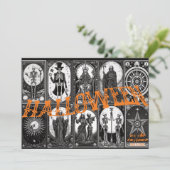 Halloween Tarot Orange Cosplay Spooktacular Party Einladung (Stehend Vorderseite)