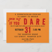 Halloween Tarot Orange Cosplay Spooktacular Party Einladung (Rückseite)