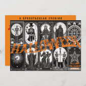 Halloween Tarot Orange Cosplay Spooktacular Party Einladung (Vorne/Hinten)