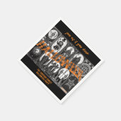 Halloween Tarot Orange Cosplay Spooktacular Party Serviette (Ecke)
