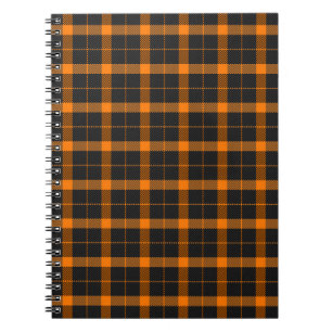 Halloween Tartan kariert. Schottisches Muster in O Notizblock