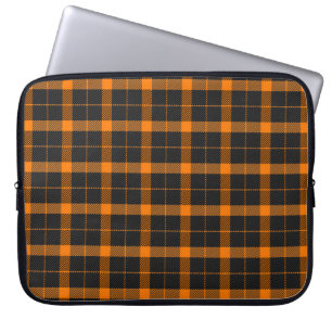 Halloween-Tartan-Karodeck. Schottisches Muster in  Laptopschutzhülle