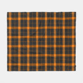Halloween Tartan plaid. Scottish pattern in orange Fleecedecke (Vorderseite (Horizontal))
