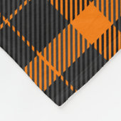 Halloween Tartan plaid. Scottish pattern in orange Fleecedecke (Ecke)