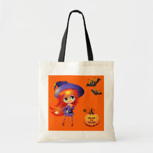 Halloween-Tasche-Mädchen-Hexe Tragetasche