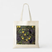 Halloween-Tasche mit gotischer botanischer Zitrone Tragetasche (Rückseite)
