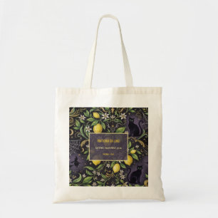 Halloween-Tasche mit gotischer botanischer Zitrone Tragetasche