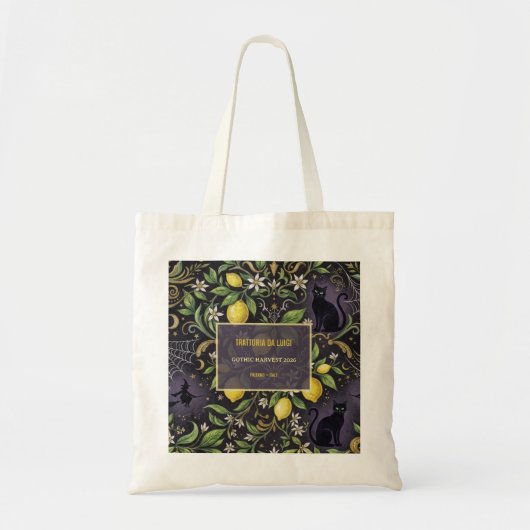 Halloween-Tasche mit gotischer botanischer Zitrone Tragetasche (Vorne)