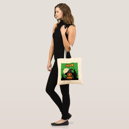 Halloween-Tasche Tragetasche (Vorderseite (Model))