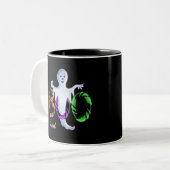 Halloween Tasse 3D Bonbons BOO Geist (Vorderseite Links)