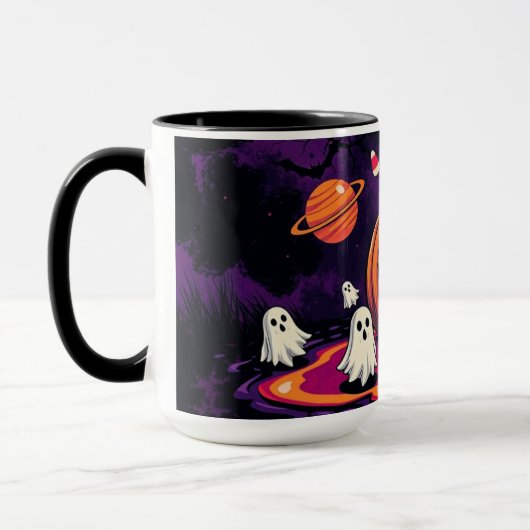 Halloween Tasse - Creepy Niedlich Pumpkin & Ghost (Links)