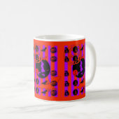 Halloween-Tasse der Elektro-Pop-Farben Kaffeetasse (VorderseiteRechts)
