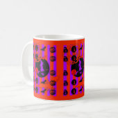 Halloween-Tasse der Elektro-Pop-Farben Kaffeetasse (Vorderseite Links)