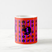 Halloween-Tasse der Elektro-Pop-Farben Kaffeetasse (Mittel)
