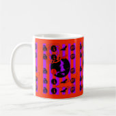 Halloween-Tasse der Elektro-Pop-Farben Kaffeetasse (Links)