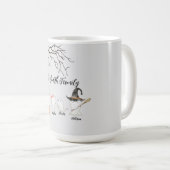 Halloween-Tasse der personalisierten Aquarellfamil Kaffeetasse (VorderseiteRechts)