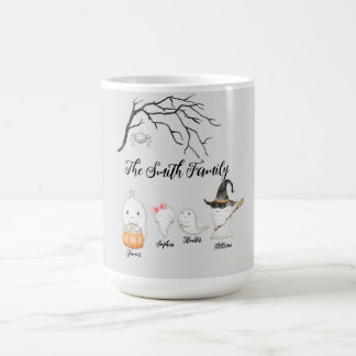 Halloween-Tasse der personalisierten Aquarellfamil Kaffeetasse