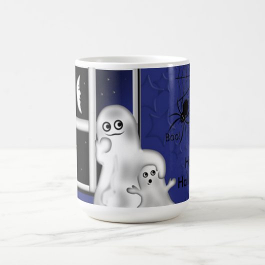 Halloween Tasse/Geist und Mond Kaffeetasse (Mittel)