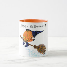 Halloween Tasse Hexenkürbis Flying Broom Fun