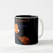 Halloween Tasse Hexenkürbis mit Broom (VorderseiteRechts)