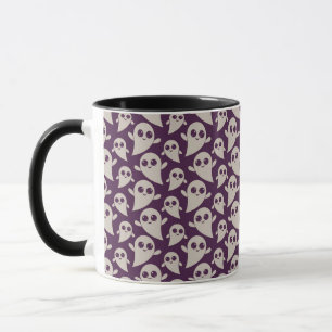 Halloween-Tasse im lila und weißen Ghost-Muster Tasse