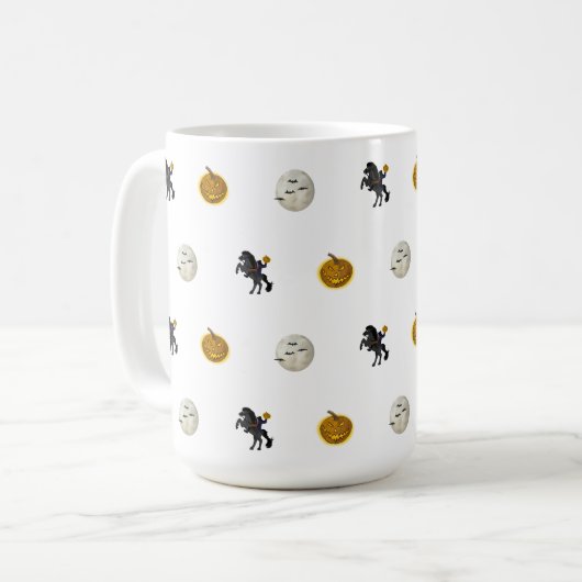 Halloween Tasse Kopfloses Pferdefleisch (Vorderseite Links)