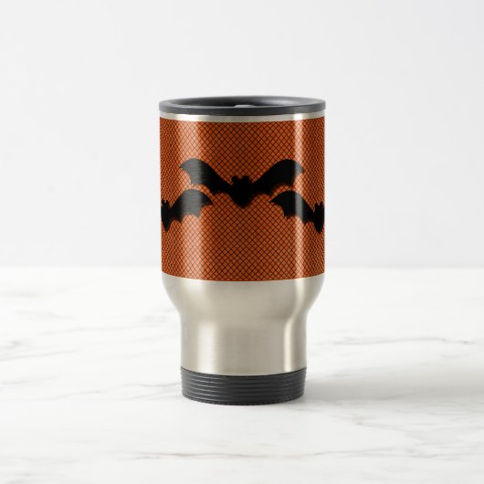 Halloween-Tasse, Orange Reisebecher (Mittel)