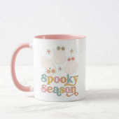 Halloween Tasse Retro Niedlich Ghost Spooky Season (Links)