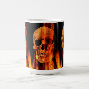 Halloween-Tasse/Skelett auf Feuer Kaffeetasse