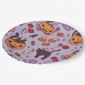 Halloween-Tasse zur Dekoration Pappteller (Schrägansicht)