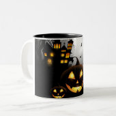 Halloween-Tasse Zweifarbige Tasse (Vorderseite Links)