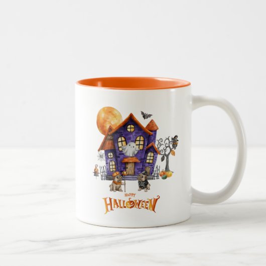 Halloween-Tasse Zweifarbige Tasse (Rechts)