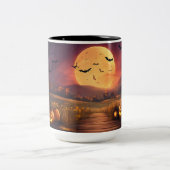 Halloween-Tasse Zweifarbige Tasse (Mittel)