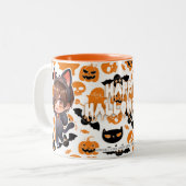 Halloween-Tasse Zweifarbige Tasse (Vorderseite Links)
