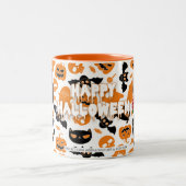 Halloween-Tasse Zweifarbige Tasse (Mittel)