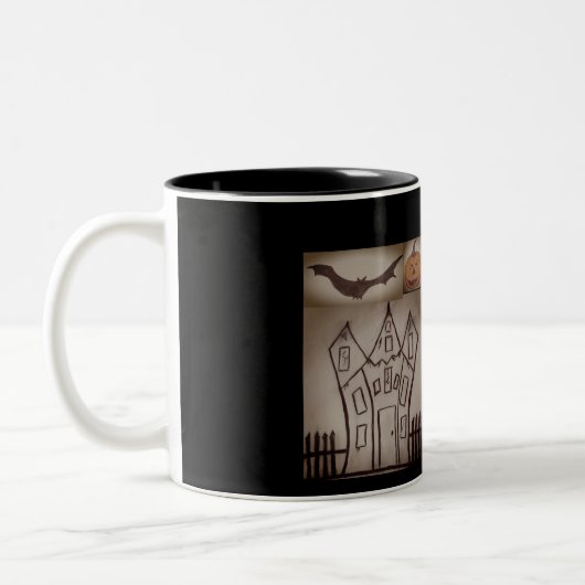 Halloween-Tasse Zweifarbige Tasse (Links)