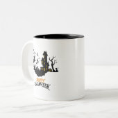 Halloween-Tasse Zweifarbige Tasse (Vorderseite Links)