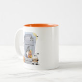 Halloween-Tasse Zweifarbige Tasse (Vorderseite Links)
