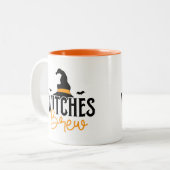 Halloween-Tasse Zweifarbige Tasse (Vorderseite Links)