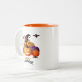 Halloween-Tasse Zweifarbige Tasse (Vorderseite Links)