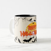 Halloween-Tasse Zweifarbige Tasse (Vorderseite Links)