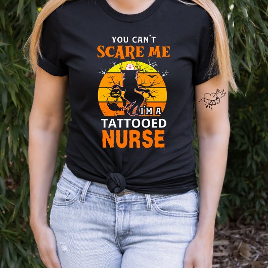 Halloween Tattooed Nurse T-Shirt
