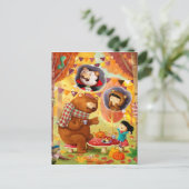 Halloween Tea Party Postkarte (Stehend Vorderseite)