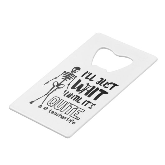 Halloween Teacher Fall Lehrer Geldbeutel Flaschenöffner (Vorderseite Schrägansicht)