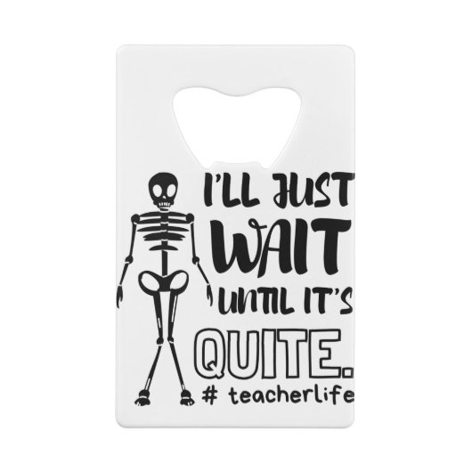 Halloween Teacher Fall Lehrer Geldbeutel Flaschenöffner (Rückseite)